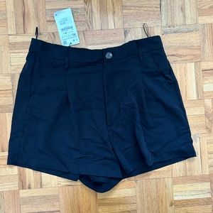 High waisted, black flowy Zara shorts